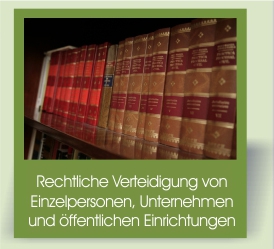 Rechtliche Verteidigung von Einzelpersonen, Unternehmen und öffentlichen Einrichtungen