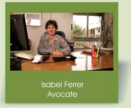 Maître Isabel Ferrer. Avocate
